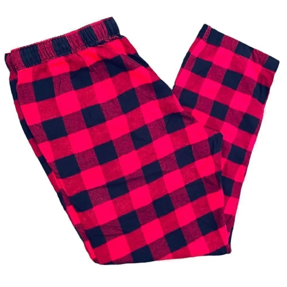 Red and black Checkered flannel pants